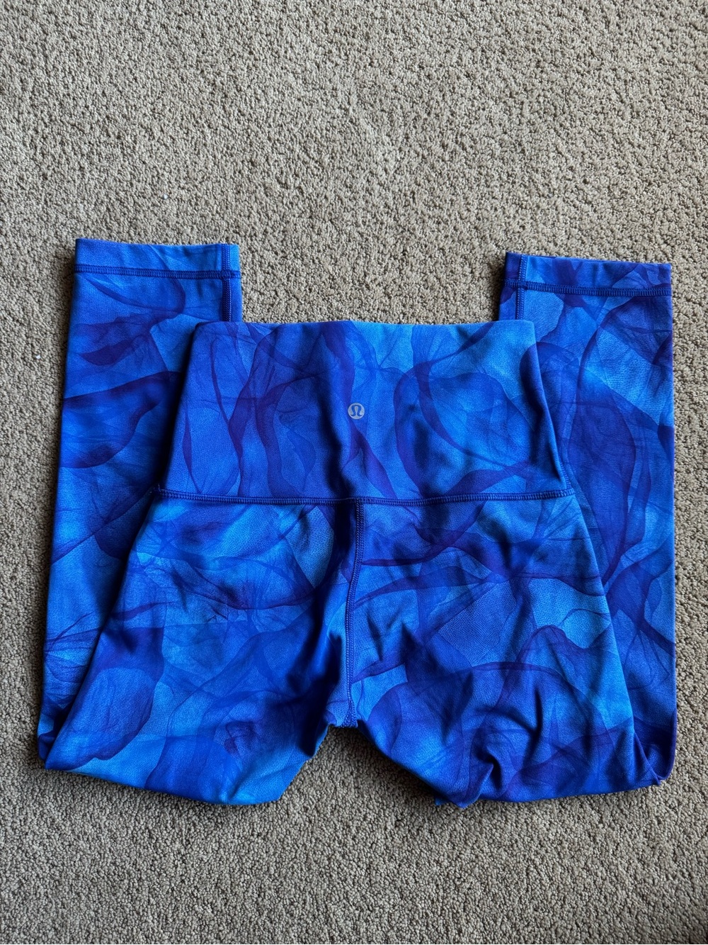 Lululemon Wunder Under Crop Hi-Rise Leggings Midnight Tulle Blue Women’s 4